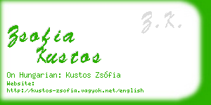 zsofia kustos business card